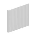 Liora Ribbed Matt White End Bath Panel & Corner Post