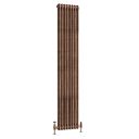 Clement Antique Copper Double Vertical Column Radiator - 1800x380mm