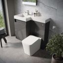 Summers Titanium Grey Left Hand Combination Vanity Basin and WC Unit 900mm