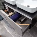 Devlin Black & Concrete Wall Hung Vanity Unit 1200mm