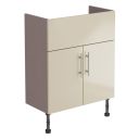 Surrey Mussel Gloss Fitted Furniture Vanity Unit 600mm