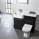 Tavistock Match Gloss Clay Left Hand Combination Vanity Basin & WC Unit 1000mm