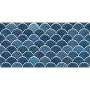 Atlantis Dark Blue Gloss Decor Ceramic Tile 600x300mm