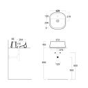 Amalfi White Square Countertop Basin