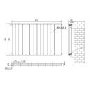 Perth Grey Double Vertical Flat Panel Radiator 600x952mm
