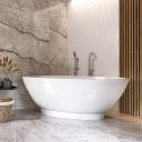 Contemporary roomset showcasing the Lambourn Modern Freestanding Acrylic Bath1700x790mm