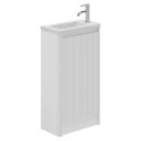 Wish White Floor Standing Cloakroom Vanity Unit with Ceramic Basin