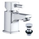 Quadro Chrome Mini Basin Mixer Tap & Waste