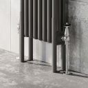 Upton Grey Pair of Double Column Radiator Feet