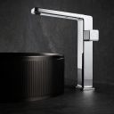 Dark and dramatic roomset showing the Flint Chrome Tall Basin Mono Tap