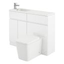 Hudson Gloss White Combination Vanity Basin & WC Unit 1000mm