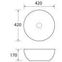 Sphere Black Countertop Bowl Basin