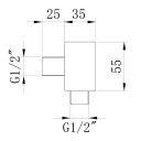 Baylin Gunmetal Wall Outlet