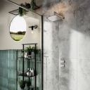Liva Chrome Square Concealed Shower Valve & Fixed Shower Head Pack