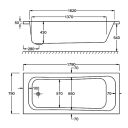 Carron Britannia Single Ended Carronite Bath 1800x800mm