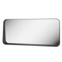 Maine Black Framed Backlit LED Heated Mirror 1200x550mm