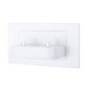 Proofvision White In-Wall Electric Double Toothbrush Holder For Oral-B