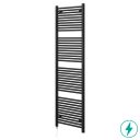 Neptune Matt Black Electric Heated Towel Rail 1800x500mm