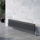 Upton Grey Double Horizontal Column Radiator 300x1370mm