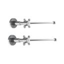 Burlington Chrome Basin Tap Shut Off Valves (Hot/Cold)