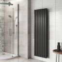 Perth Grey Double Vertical Flat Panel Radiator 1600x475mm