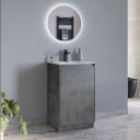 Odion Concrete Floor Standing Vanity Unit with White Basin 500mm