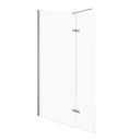 Royle Nickel Wetroom Shower Screen with Hinged Panel