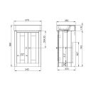 Tavistock Lansdown Linen White Floor Standing Vanity Unit with Two Tap Hole Basin 575mm
