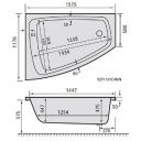 Carron Clipper Right Hand Acrylic Corner Bath 1200x1575mm