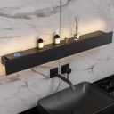 Edge Black Smart Shelf with Ambient Lighting 700mm