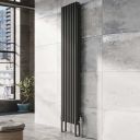 Upton Grey Pair of Triple Column Radiator Feet