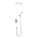 Burlington Trent Chrome Thermostatic Dual Outlet Concealed Shower Valve, Hose & Handset Pack