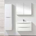 Erin Gloss White Wall Mounted Left Hand Tall Storage Cabinet