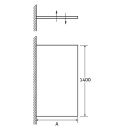 Moxby Brushed Gold Single Pivot Bath Screen