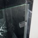 Lanka Chrome Hinged Bath Screen with Towel Rail