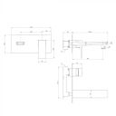 Zena Brushed Gold Wall Mounted Bath Mixer Tap