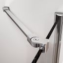 Oxford Chrome Shower Screen Angled Support Bar for 680mm Screens