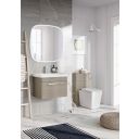Esk Textured Stone Grey WC Unit