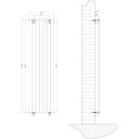 Perth Grey Double Vertical Flat Panel Radiator 1800x475mm