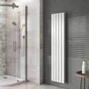 Perth White Double Vertical Flat Panel Radiator 1600x340mm