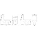 Tavistock Structure Open Back Closed Coupled Toilet with Soft Close Seat