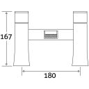 Citrus Chrome Waterfall Bath Filler Tap dimensions 2