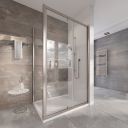 Fabio Brushed Nickel Shower Side Panel