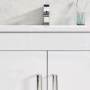Nante Gloss White Floor Standing Vanity Unit with Ceramic Basin 600mm
