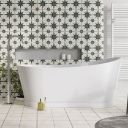 Modern lifestyle image of the Tadeo Freestanding Acrylic Bath 1720x790mm