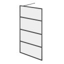 Amien Matt Black Horizontal Framed Shower Screen