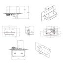 Proofvision White In-Wall Electric Double Toothbrush Holder For Oral-B