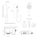 Aqualisa Quartz Touch Concealed Smart Shower with Adjustable Head - Hp/Combi