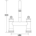 Traditional Bath Filler Tap Dimension Drawing
