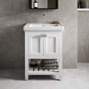 Burlington Riviera Matt White Floor Standing Vanity Unit with Basin 580mm